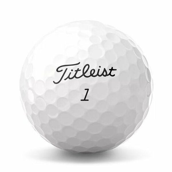Titleist AVX golfballen met logo, zichtbaar Titleist logo op de zijkant